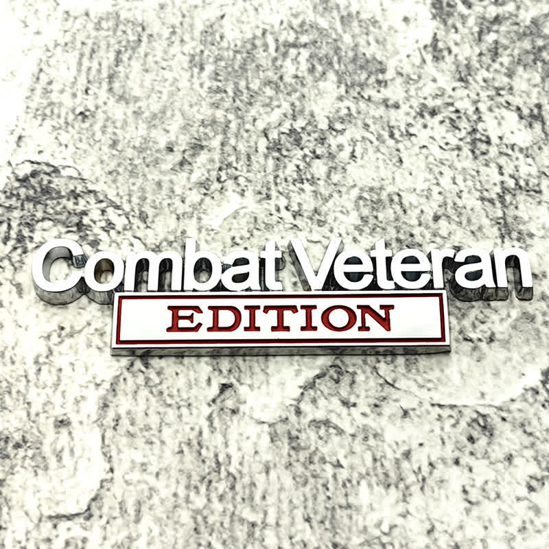 Badge autocollant en métal pour voiture Combat Veteran EDITION