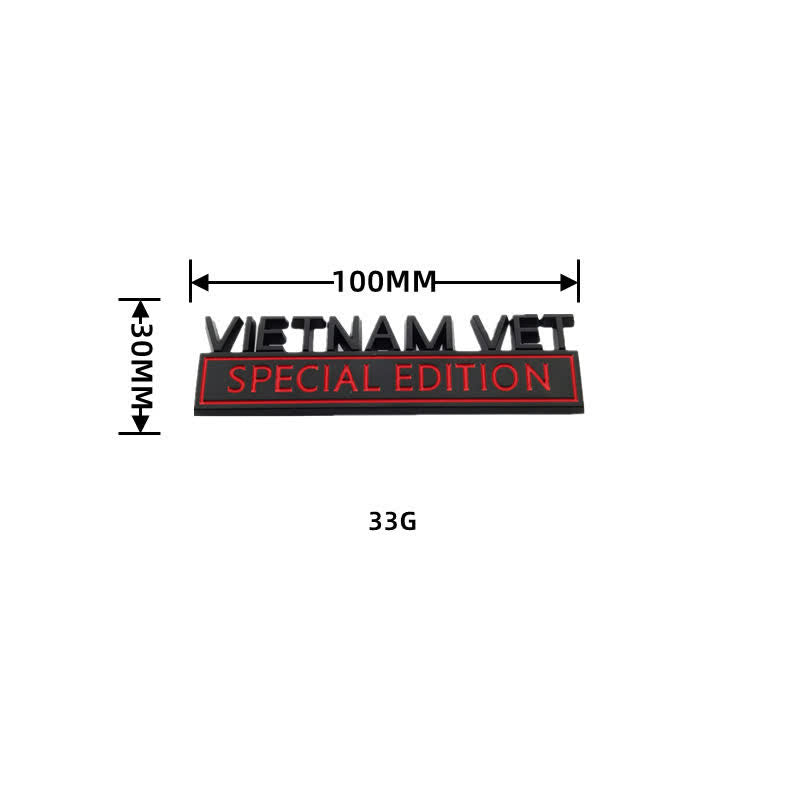 Autocollant en métal pour voiture VIETNAM VET EDITION