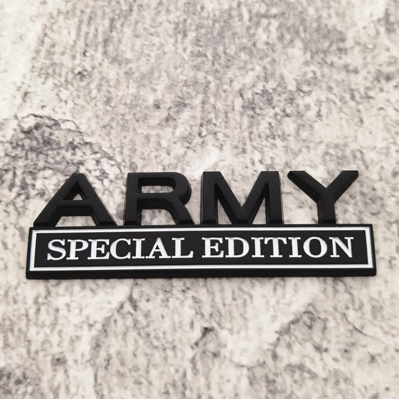 Badge autocollant en métal pour voiture ÉDITION SPÉCIALE DE L'ARMÉE