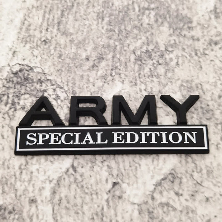 Badge autocollant en métal pour voiture ÉDITION SPÉCIALE DE L'ARMÉE