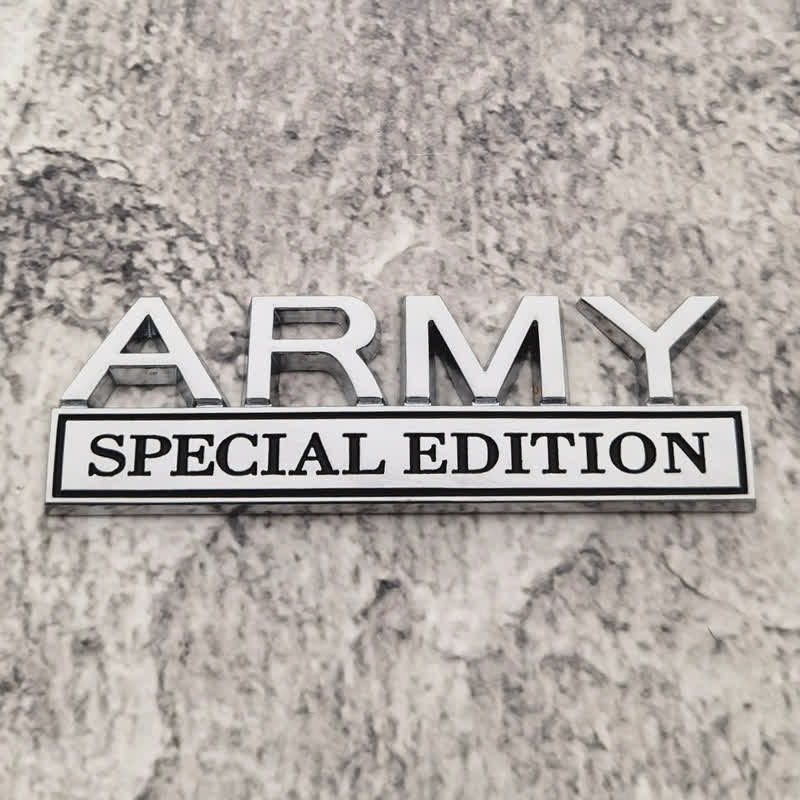 Badge autocollant en métal pour voiture ÉDITION SPÉCIALE DE L'ARMÉE