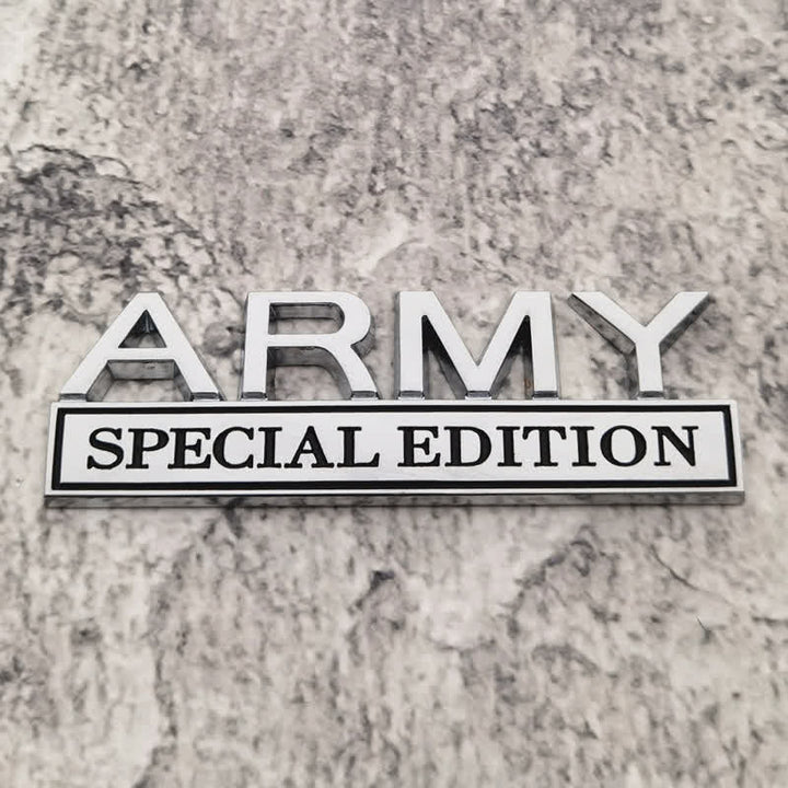 Badge autocollant en métal pour voiture ÉDITION SPÉCIALE DE L'ARMÉE