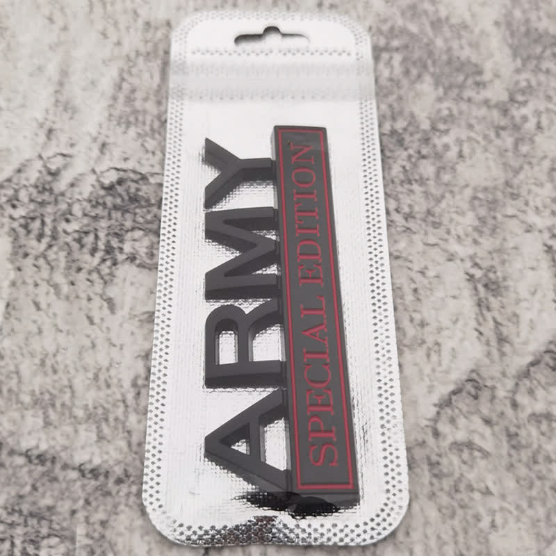 Badge autocollant en métal pour voiture ÉDITION SPÉCIALE DE L'ARMÉE