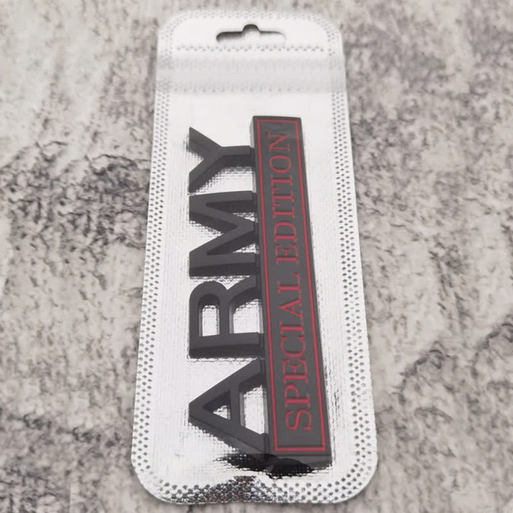 Badge autocollant en métal pour voiture ÉDITION SPÉCIALE DE L'ARMÉE