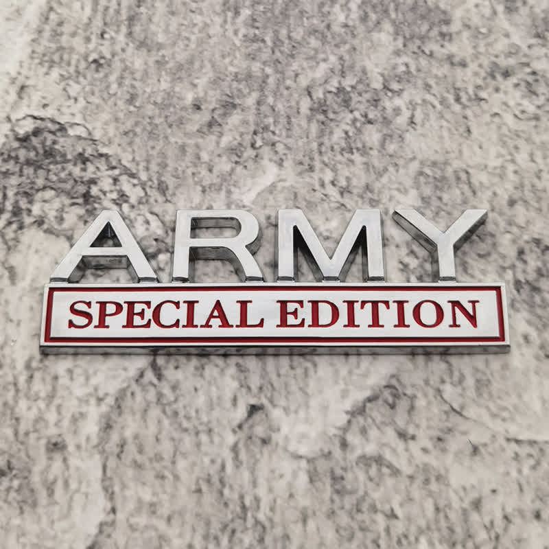 Badge autocollant en métal pour voiture ÉDITION SPÉCIALE DE L'ARMÉE