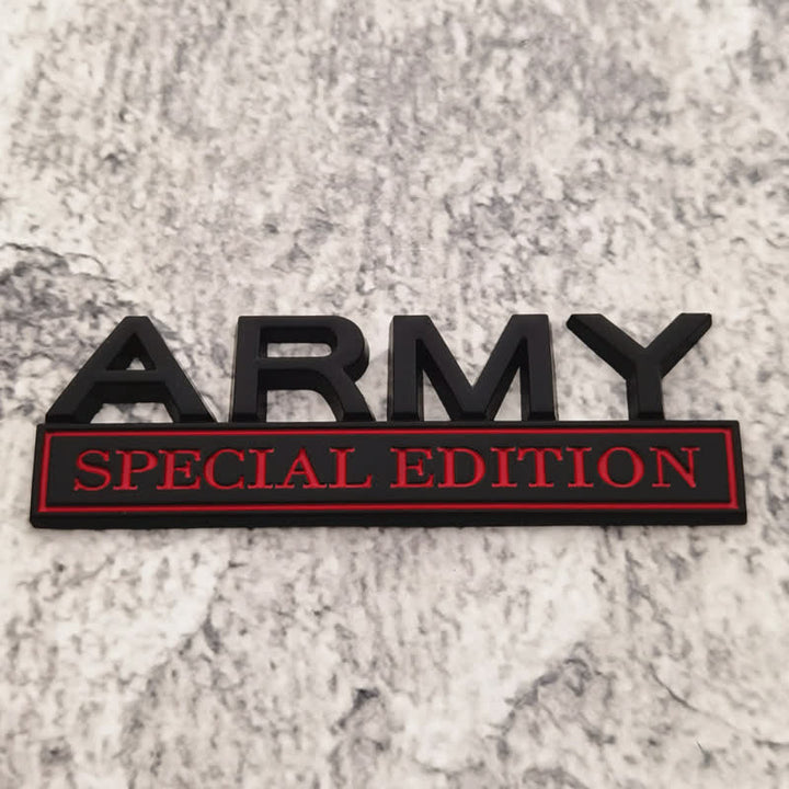 Badge autocollant en métal pour voiture ÉDITION SPÉCIALE DE L'ARMÉE