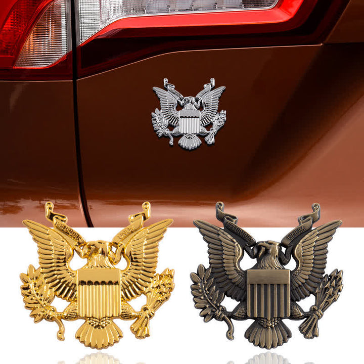 Badge autocollant en métal pour voiture avec aigle ailé de la Force