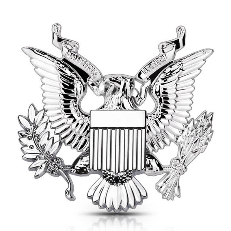 Badge autocollant en métal pour voiture avec aigle ailé de la Force
