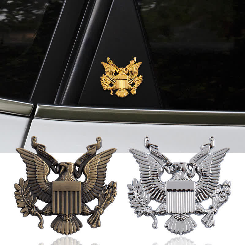 Badge autocollant en métal pour voiture avec aigle ailé de la Force