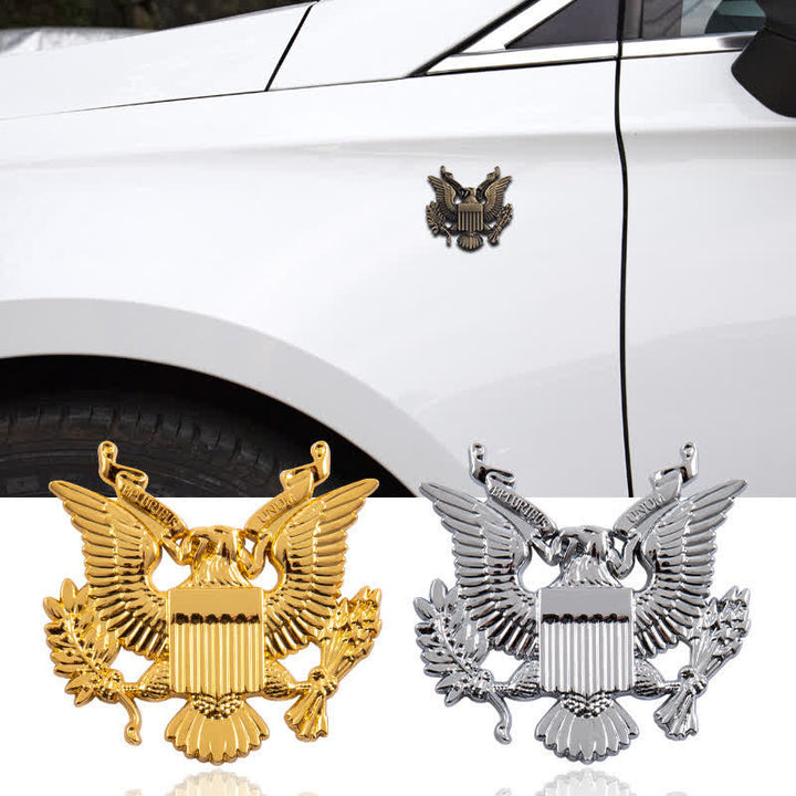 Badge autocollant en métal pour voiture avec aigle ailé de la Force