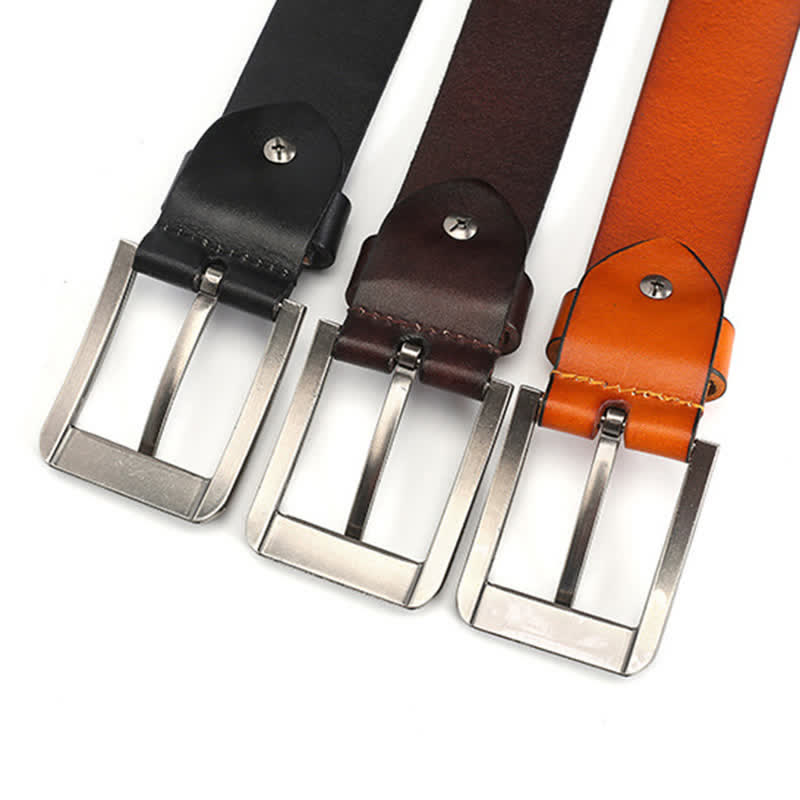 Ceinture unisexe en cuir clouté avec rivets hexagonaux