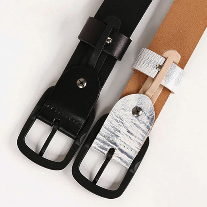 Ceinture unisexe en cuir clouté style cowboy punk heavy metal