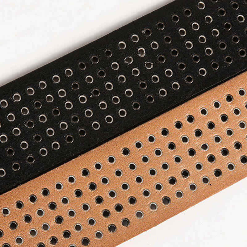 Ceinture unisexe en cuir clouté style cowboy punk heavy metal