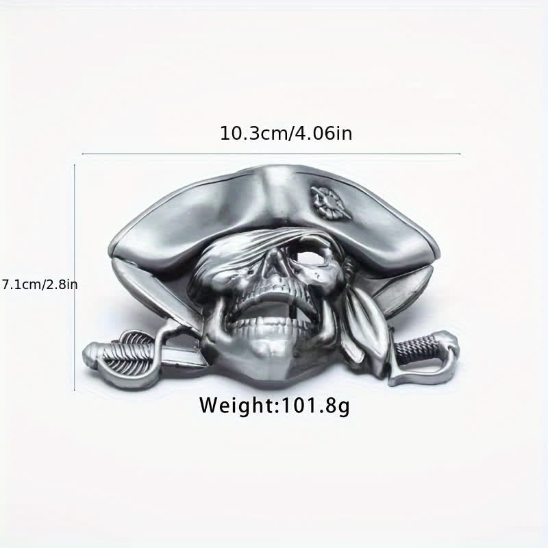 Ceinture en cuir à boucle pirate style punk pour homme