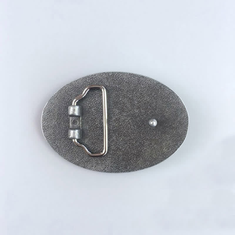 Ceinture en cuir à boucle émaillée pour homme avec tête de cheval