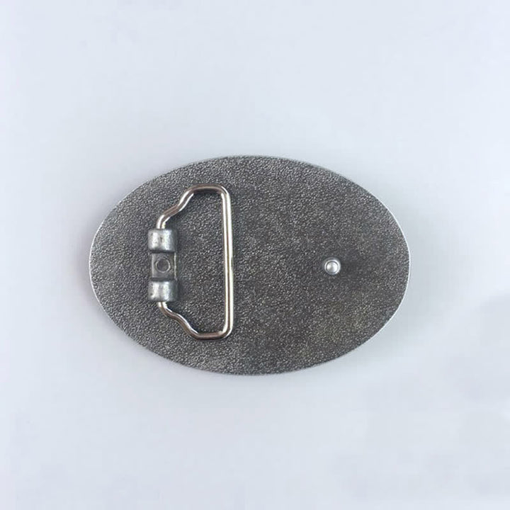 Ceinture en cuir à boucle émaillée pour homme avec tête de cheval