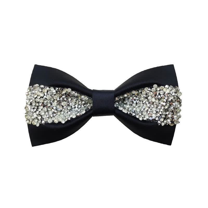 Nœud papillon de luxe pour homme avec strass