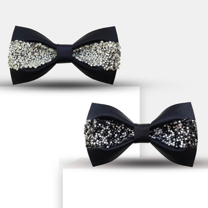 Nœud papillon de luxe pour homme avec strass