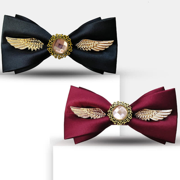 Nœud papillon pour costume à pierres précieuses Golden Wings pour homme