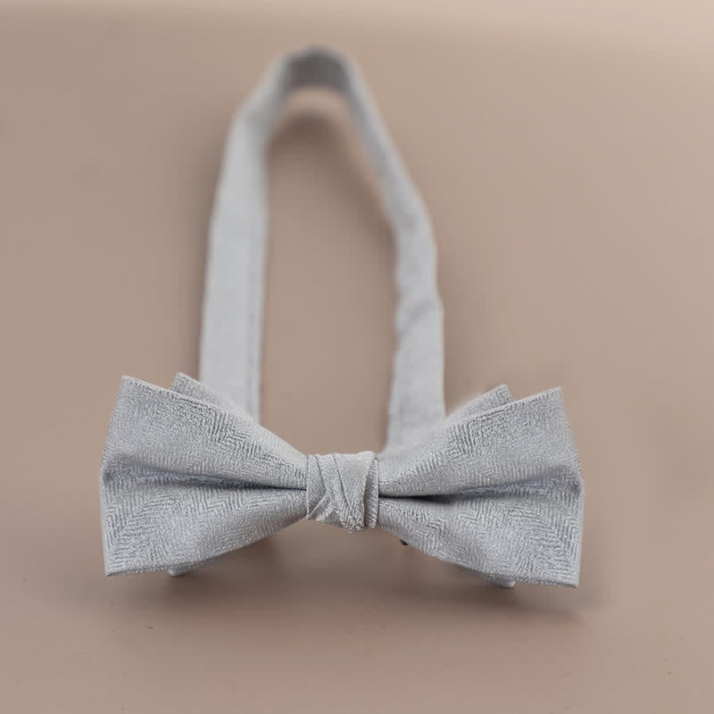 Nœud papillon pointu à double épaisseur avec strass scintillants pour homme