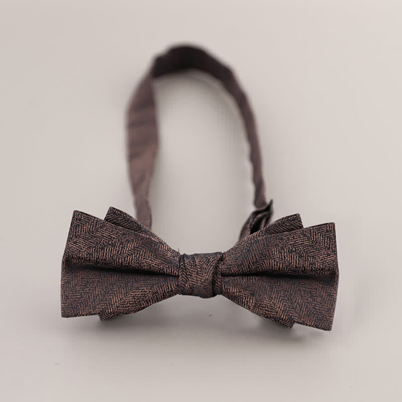 Nœud papillon pointu à double épaisseur avec strass scintillants pour homme