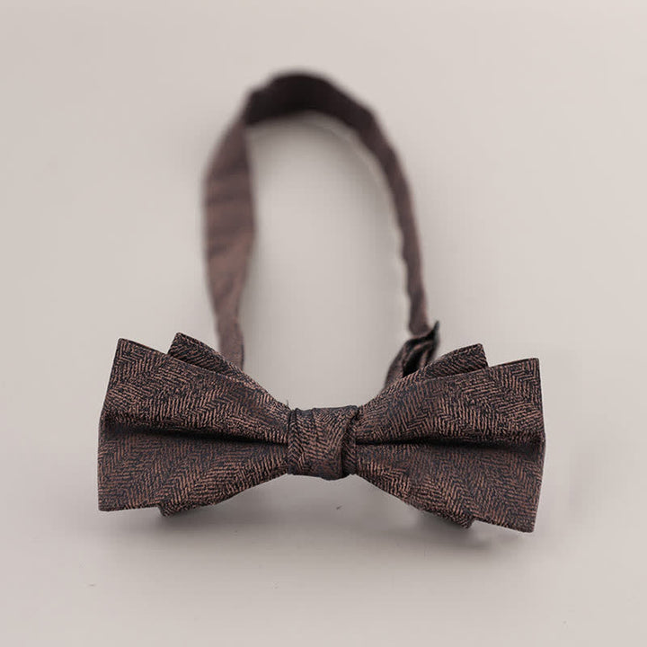 Nœud papillon pointu à double épaisseur avec strass scintillants pour homme