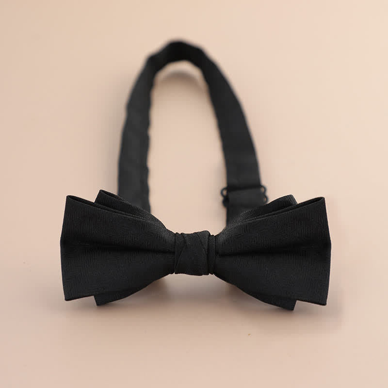 Nœud papillon pointu à double épaisseur avec strass scintillants pour homme