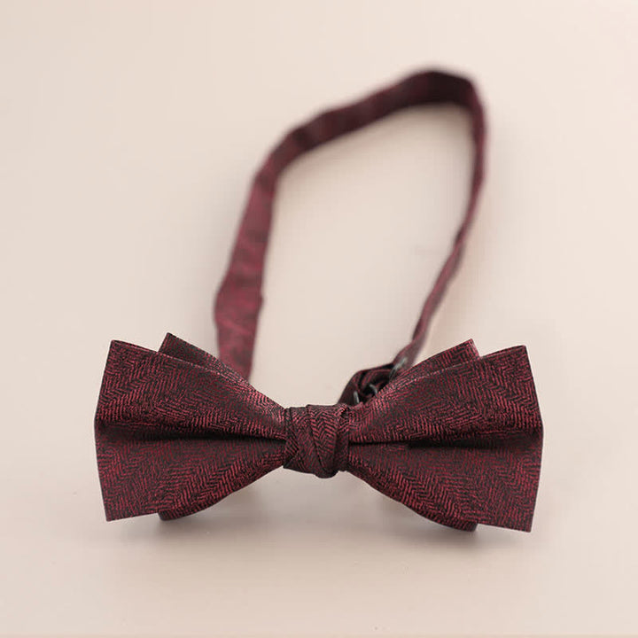 Nœud papillon pointu à double épaisseur avec strass scintillants pour homme