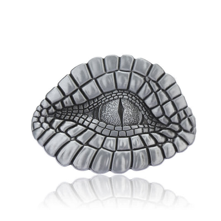 Ceinture en cuir à boucle œil d'alligator pour homme