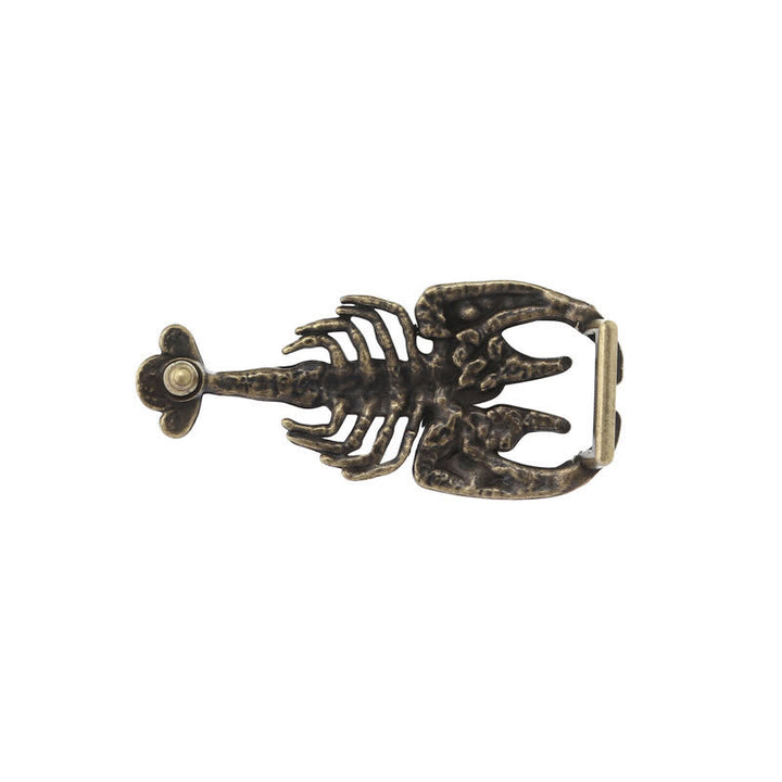 Ceinture en cuir à boucle mini scorpion pour homme