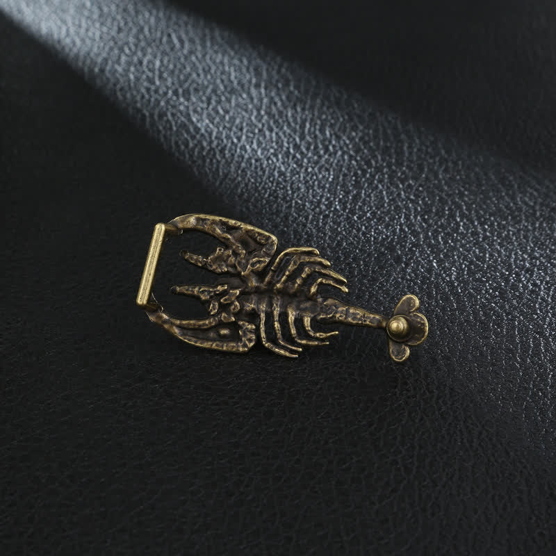 Ceinture en cuir à boucle mini scorpion pour homme