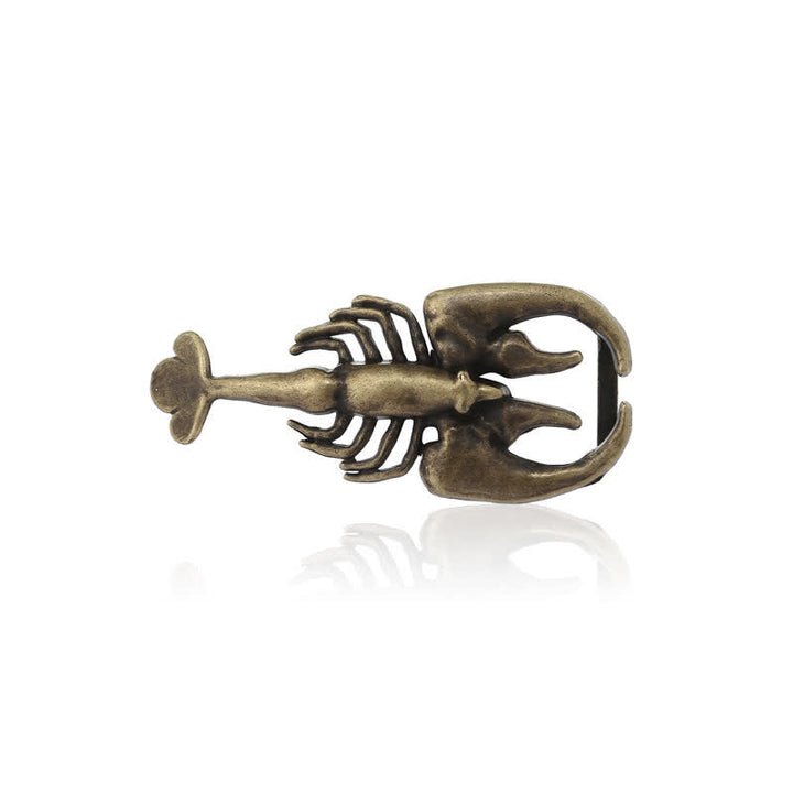 Ceinture en cuir à boucle mini scorpion pour homme