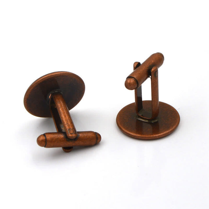 Boutons de manchette en forme de dôme en verre noir et blanc Yin Yang pour hommes - image 10