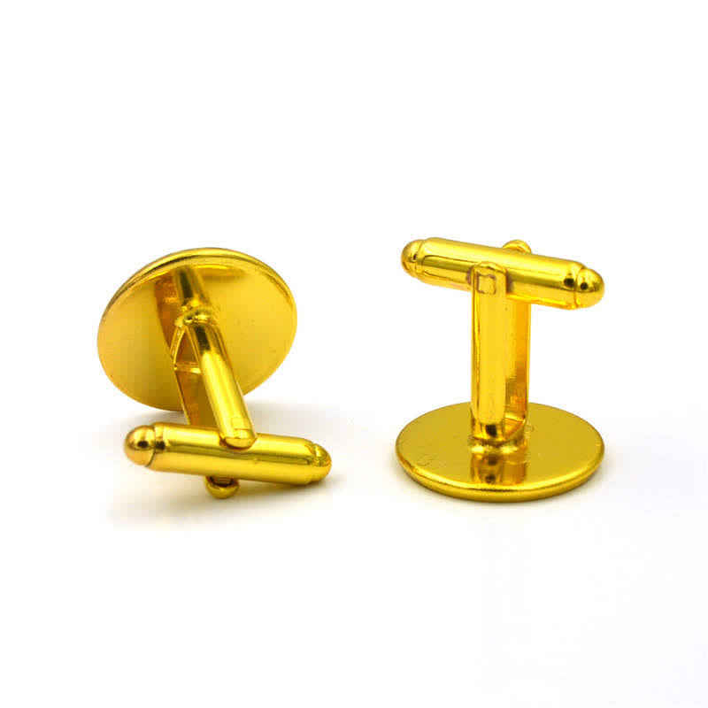 Boutons de manchette en forme de dôme en verre noir et blanc Yin Yang pour hommes - image 6