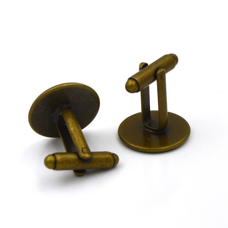 Boutons de manchette en forme de dôme en verre noir et blanc Yin Yang pour hommes - image 8