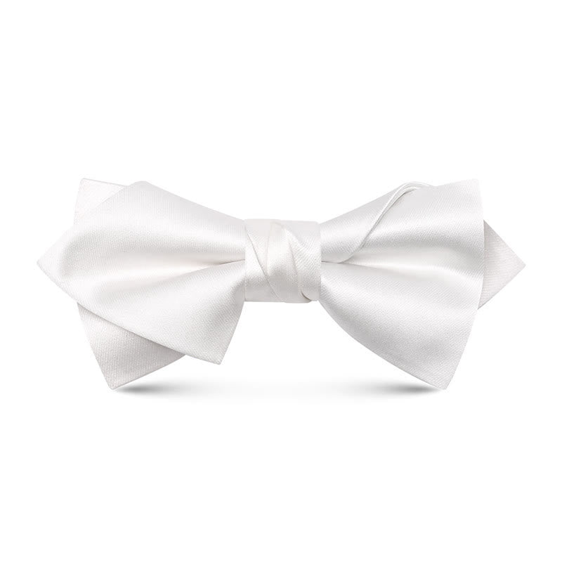 Nœud papillon pointu à double épaisseur irrégulier unique pour homme
