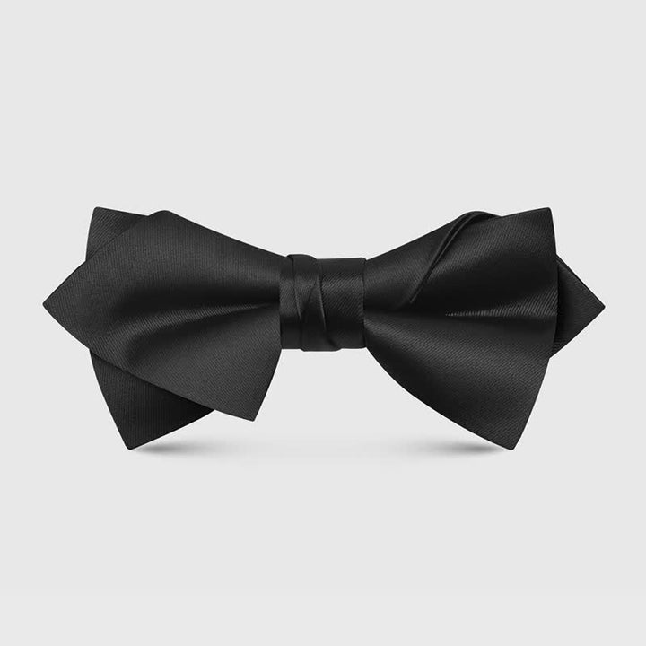 Nœud papillon pointu à double épaisseur irrégulier unique pour homme