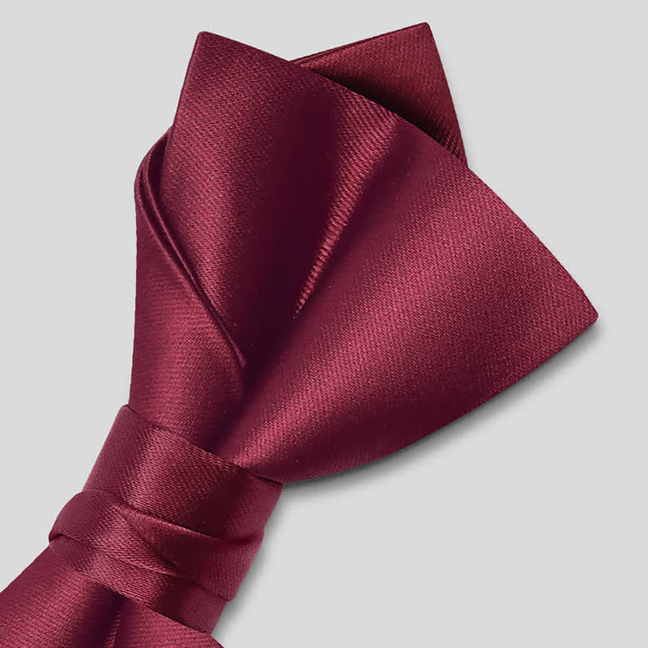 Nœud papillon pointu à double épaisseur irrégulier unique pour homme