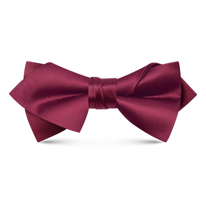 Nœud papillon pointu à double épaisseur irrégulier unique pour homme