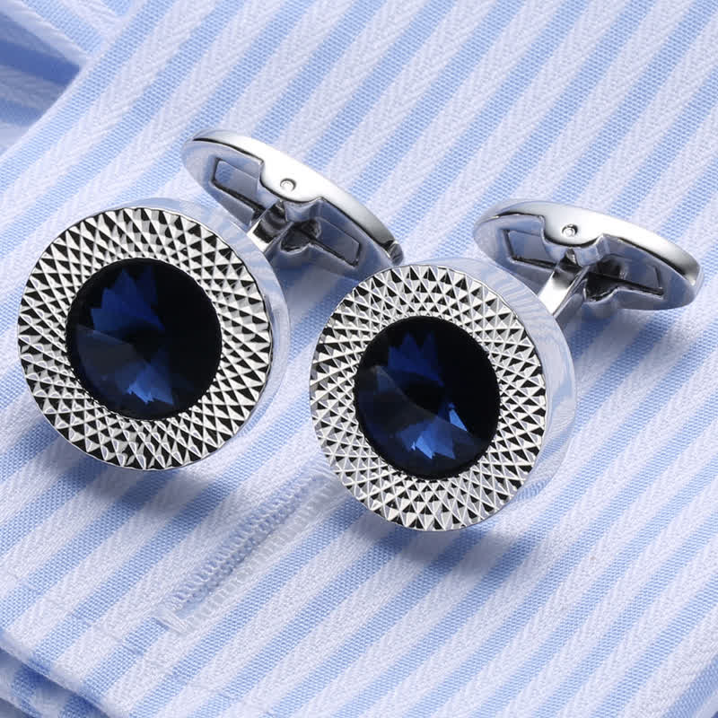 Boutons de manchette séduisants en cristal et pierres précieuses pour hommes - image 2
