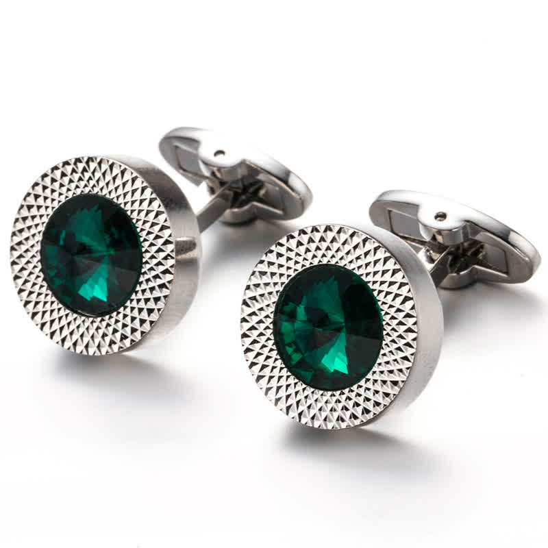 Boutons de manchette séduisants en cristal et pierres précieuses pour hommes - image 8