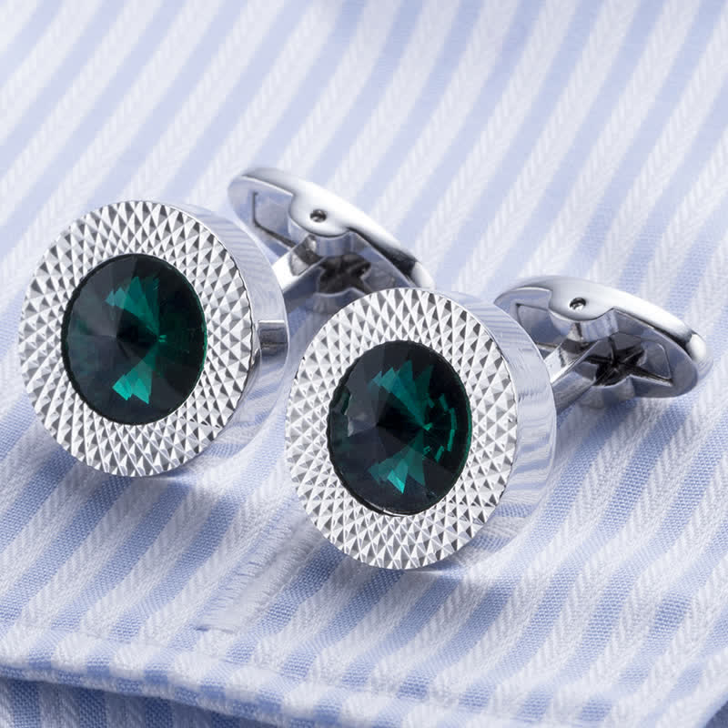 Boutons de manchette séduisants en cristal et pierres précieuses pour hommes - image 7
