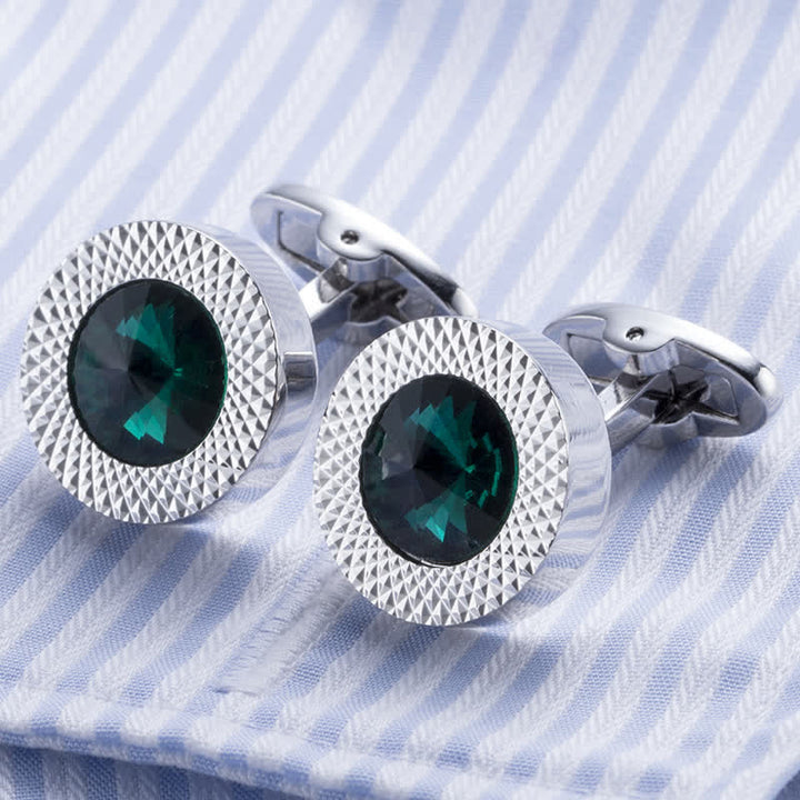 Boutons de manchette séduisants en cristal et pierres précieuses pour hommes - image 7