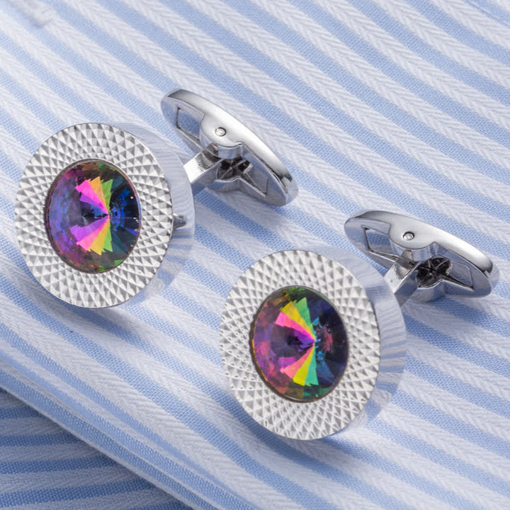 Boutons de manchette séduisants en cristal et pierres précieuses pour hommes - image 16