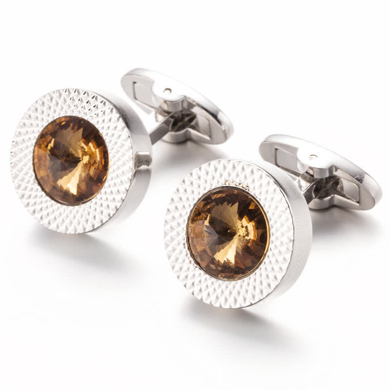 Boutons de manchette séduisants en cristal et pierres précieuses pour hommes - image 11