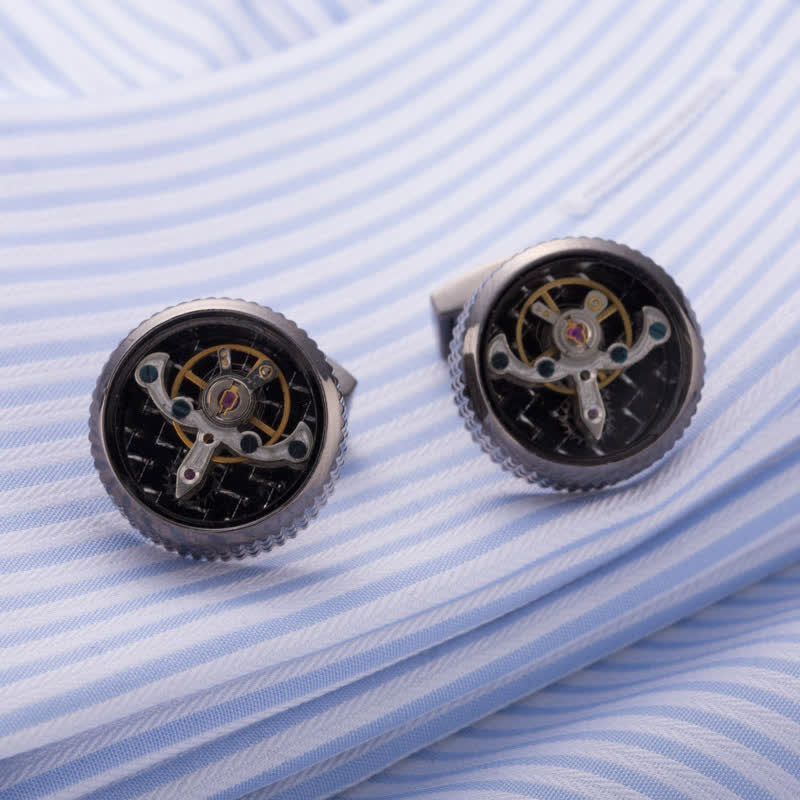 Boutons de manchette pour montre mécanique Cool Tourbillon pour homme - image 2