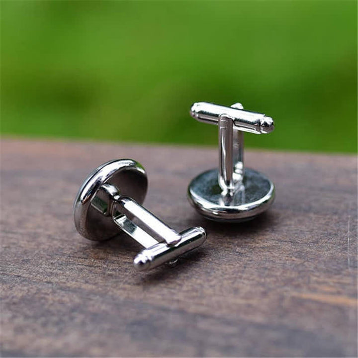 Boutons de manchette vintage pour hommes avec carte des villes du monde