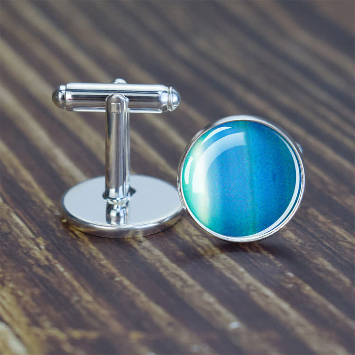 Boutons de manchette pour hommes avec planète du système solaire