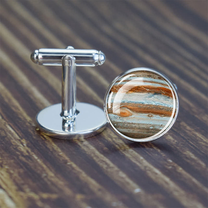 Boutons de manchette pour hommes avec planète du système solaire