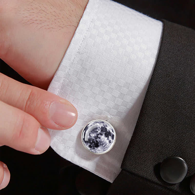 Boutons de manchette pour hommes avec planète du système solaire